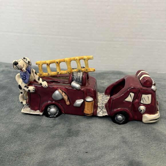 Other - Blue Sky Clayworks Heather Goldminc-Heroes Brigade Firetruck W/ Dalmatian READ